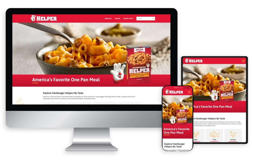 Hamburger Helper UX/UI&nbsp;Design